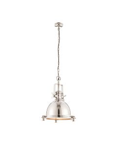 Endon Lighting - Fenton - 73103 - Nickel Frosted Glass Ceiling Pendant Light