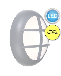 Saxby Lighting - Forca - 77909 & 77892 - LED Grey Opal IP65 Grill Bezel 12w Outdoor Bulkhead Light