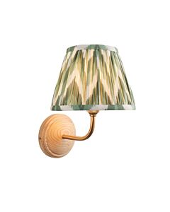 Endon Lighting - Wood Arc & Zigzag 20cm - 116095 - Ash Wood Green Wall Light