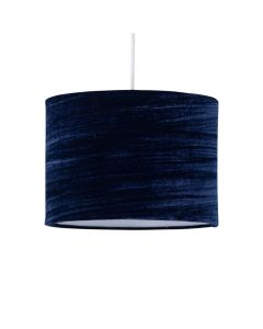 Navy Blue Crushed Velvet 30cm Pendant Lightshade