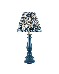 Endon Lighting - Myrtle & Ripple 25cm - 116344 - Blue Warm Brass Table Lamp With Shade