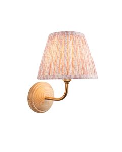 Endon Lighting - Wood Arc & Leaf 20cm - 116092 - Ash Wood Peach Wall Light