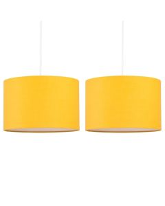 Set of 2 Ochre 25cm Ceiling Light Shades