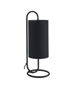 Simba - Matt Black Table Lamp with Black Shade