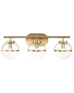 Hinkley Lighting - Hollis - HK-HOLLIS3-C-HB-BATH - Heritage Brass Clear Seeded Glass 3 Light IP44 Bathroom Wall Light