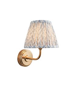 Endon Lighting - Step Arc & Leaf 20cm - 116046 - Aged Brass Blue Wall Light