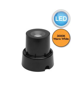 Konstsmide - Ground Spot - 7876-750 - LED Black Glass 2 Light IP65 Outdoor Ground Light