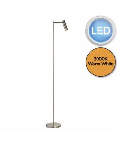 Endon Lighting - Dedicated Reader - 98116 - LED Satin Nickel Floor Reading Lamp