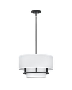 Hinkley Lighting - Graham - HK-GRAHAM-M-BK - Black 3 Light Flush Ceiling Light