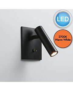 Astro Lighting - Enna - 1058024 - LED Black Reading Wall Light