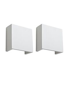 Set of 2 Michele - White G9 Plaster Wall Lights