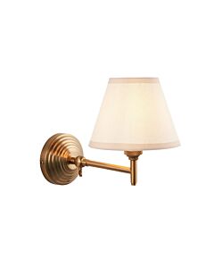 Endon Lighting - Obelisk Fold & Ivy 16cm - 115733 - Aged Brass Vintage White Wall Light