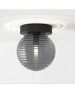 Astro Lighting - Tacoma - 5036005 & 1429027 - Black Smoked Glass IP44 Bathroom Ceiling Flush Light