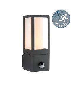 Saxby Lighting - Lantern - 99549 - Grey Opal IP44 Outdoor Sensor Wall Light