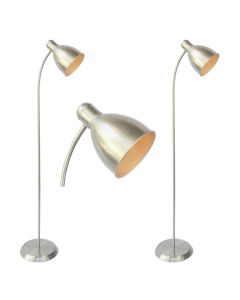 Set of 2 Carter - Satin Nickel Floor Lamps