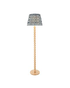 Endon Lighting - Cane & Ripple 40cm - 114338 - Natural Bamboo Blue Floor Lamp