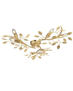 Row - Gold Leaf 6 Light Flush Ceiling Light