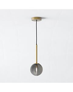 Astro Lighting - Tacoma - 5036005 & 1429024 - Antique Brass Smoked Glass IP44 Ceiling Pendant Light