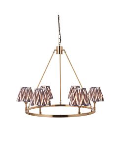 Endon Lighting - Chester - 114509 - Aged Brass Grey 6 Light Ceiling Pendant Light