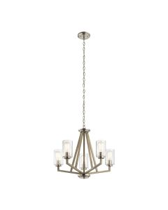 Kichler Lighting - Deryn - KL-DERYN5-DAG - Distressed Grey Clear Seeded Glass 5 Light Ceiling Pendant Light