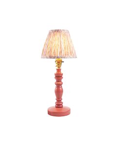 Endon Lighting - Bibury & Leaf 16cm - 115907 - Pink Aged Brass Peach Table Lamp With Shade