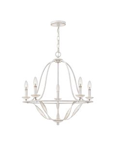 Quoizel Lighting - Bradbury - QZ-BRADBURY5-AWH - Antique White 5 Light Chandelier