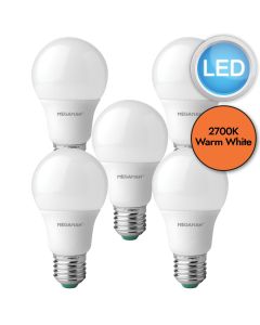 5 x 4.8W LED E27 Light Bulbs - Warm White