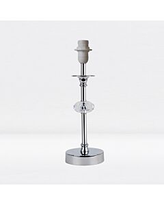 Chrome Stick Table Lamp Base with Facet Detail