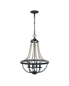 Feiss Lighting - Nori - FE-NORI4-DWZ - Zinc Grey 4 Light Chandelier