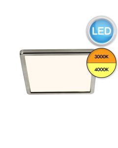 Nordlux - Oja Square 29 - 2015056155 - LED Brushed Nickel White Flush Ceiling Light