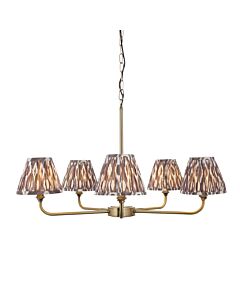 Endon Lighting - Lille - 118053 - Antique Brass Grey 5 Light Ceiling Pendant Light