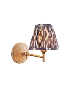 Endon Lighting - Wood Fold & Ikat 16cm - 115864 - Ash Wood Grey Wall Light