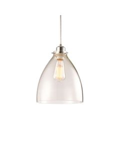 Endon Lighting - Elstow - 60874 - Chrome Clear Glass Easy Fit Pendant Shade