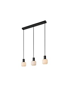 Nordlux - Milford - 2412623003 - Black Opal Glass 3 Light Bar Ceiling Pendant Light