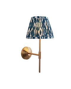 Endon Lighting - Obelisk T Bar & Ikat 20cm - 116023 - Aged Brass Blue Wall Light