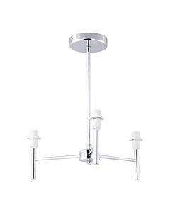 Brea - Chrome 3 Arm Semi Flush Fitting Only