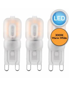 76790 - Set of 3 Warm White 2.5W - LED G9 Light Bulbs