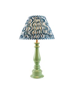 Endon Lighting - Myrtle & Ripple 30cm - 114911 - Green Warm Brass Blue Table Lamp With Shade