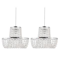 Set of 2 Jewelled Easy Fit Light Shades