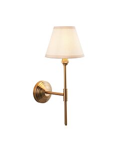 Endon Lighting - Obelisk T Bar & Ivy 16cm - 115701 - Aged Brass Vintage White Wall Light