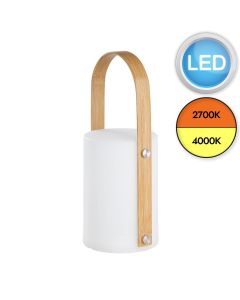 Eglo Lighting - Cuenca - 900806 - LED White Brown IP44 Outdoor Portable Lamp
