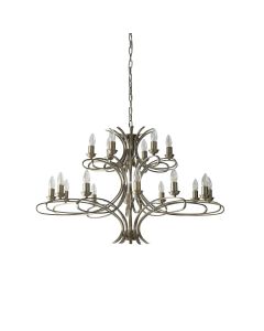 Interiors 1900 - Penn - CA7P18BB - Brushed Brass 18 Light Chandelier