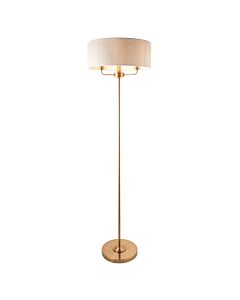 Endon Lighting - Highclere - 110724 - Vintage Brass Natural 3 Light Floor Lamp