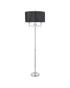 Interiors 1900 - Stanford - 63624 - Nickel Black 2 Light Floor Lamp