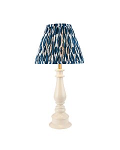 Endon Lighting - Myrtle & Ikat 25cm - 116328 - White Warm Brass Blue Table Lamp With Shade