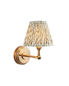 Endon Lighting - Step Wing & Leaf 16cm - 115777 - Aged Brass Green Wall Light