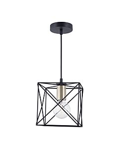 Geosphere - Matt Black with Brushed Gold Pendant Ceiling Light