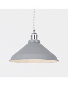 Maxwell - Flint Grey Chrome Ceiling Pendant Light