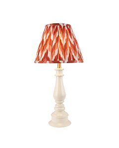 Endon Lighting - Myrtle & Zigzag 25cm - 116326 - White Warm Brass Orange Table Lamp With Shade