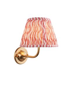 Endon Lighting - Dome Arc & Ripple 20cm - 115959 - Aged Brass Pink Wall Light